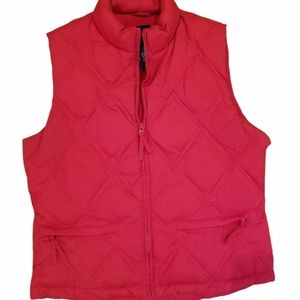 GAP women's red puffer vest (M)
